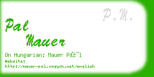 pal mauer business card